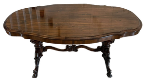 Large Victorian Rosewood Dining Table, 1850s