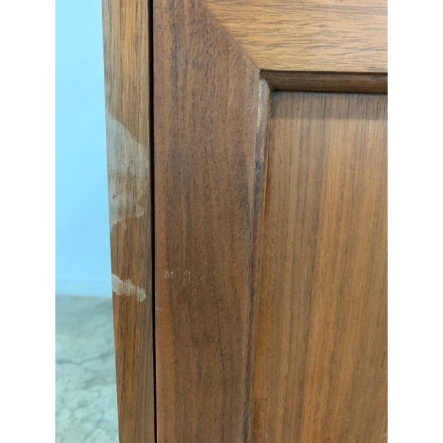 1960s Minimal walnut side table For Sale - Image 10 of 13