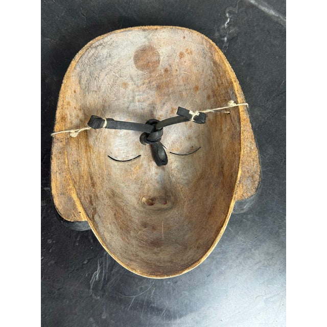 Indonesian Finely Detailed Hand-Carved Wood Mask For Sale - Image 12 of 12