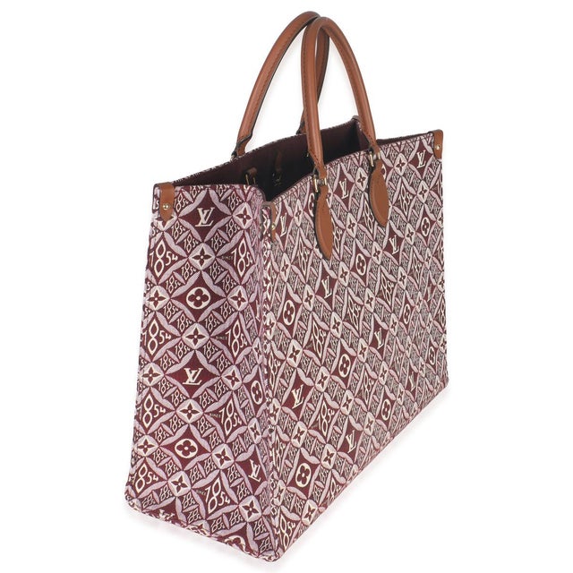 Contemporary Bordeaux Jacquard Canvas Since 1854 Onthego GM For Sale - Image 3 of 9