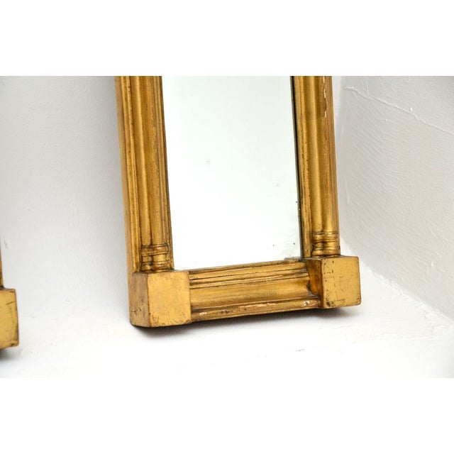Wood Antique Regency Gilt Wood Pier Mirrors, 1810s, Set of 2 For Sale - Image 7 of 10
