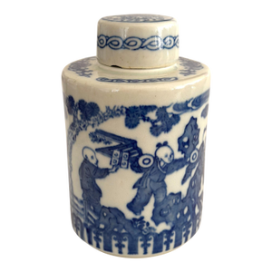 Blue and White Chinese Porcelain Tea Caddy