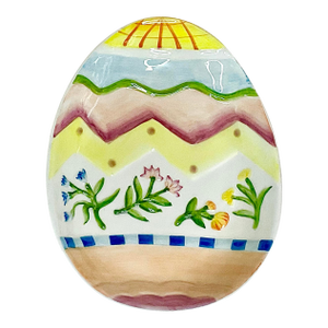1980s Vintage Fitz & Floyd Hand Painted Easter Egg Dish.
