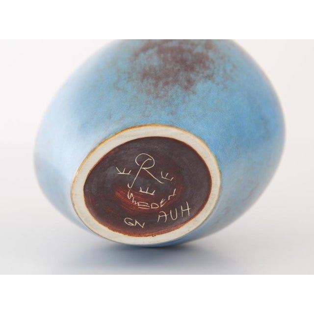 Rörstrand AUH Brown & Blue Matte Hare's Fur Glaze Vase by Gunnar Nylund for Rörstrand, 1960s For Sale - Image 4 of 10