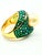 Bochic "Orient" Natural Emerald & South Sea Pearl Ring Set In 18K Gold & Silver For Sale - Image 18 of 18