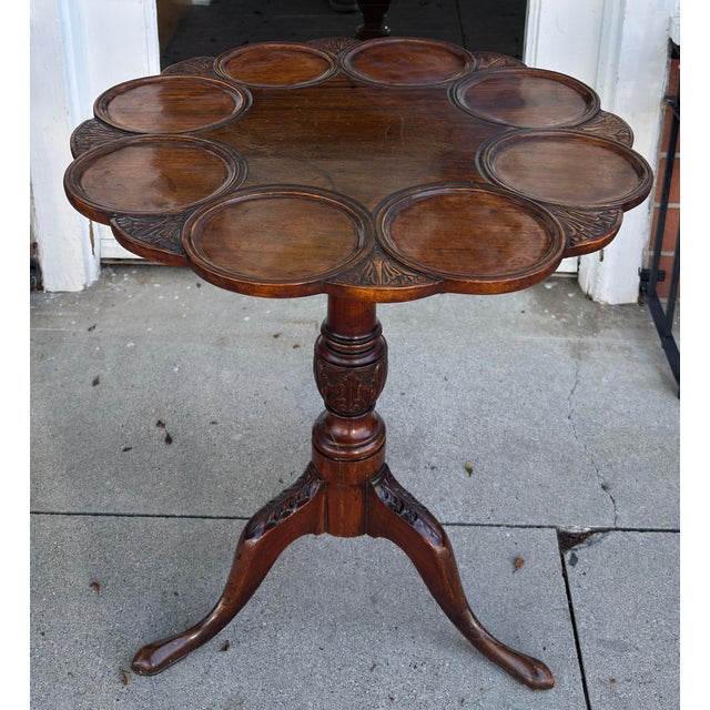 Antique 18C George III Style Carved Mahogany Supper Table