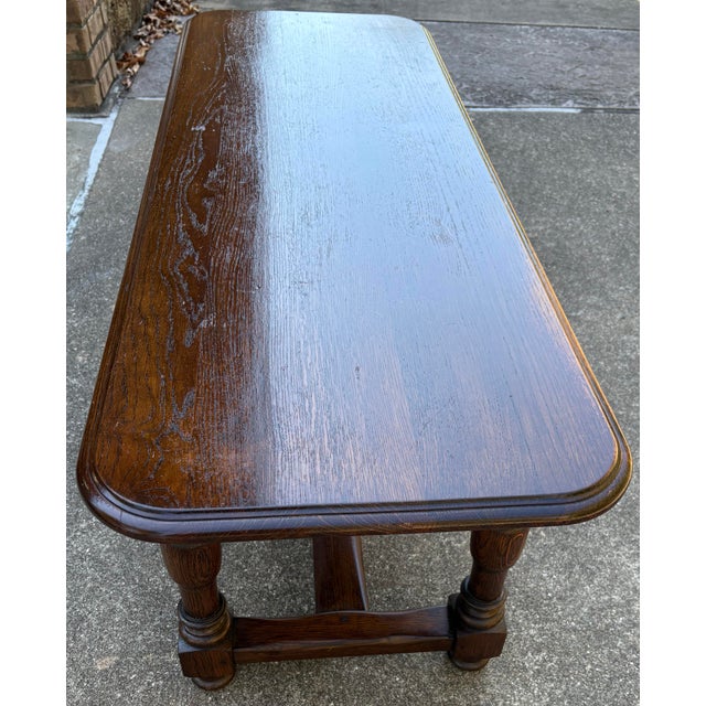 Vintage Rustic Coffee Table With Two Drawers For Sale In Dallas - Image 6 of 10