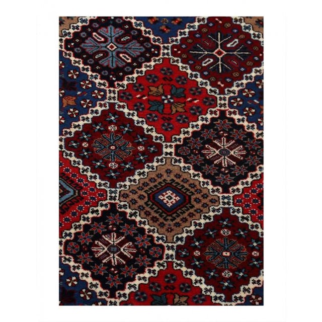 The pile used in Yalameh rugs is very fine, particularly in comparison to other tribal designs, using soft wool based on a...