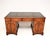 1930s Vintage Georgian Style Pedestal Desk with Leather Top, 1930 For Sale - Image 5 of 11