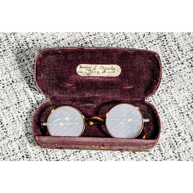 Charming 1920s Antique Patterned Eyeglasses Spectacles Home Decor Prop For Sale - Image 9 of 10