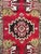Nice mid century small Turkish rug with beautiful geometrical design and nice colours with red, green, pink, brown,...