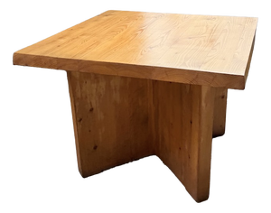 Modernist Square Pine Table, 1950s