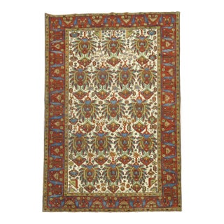 Early 20th Century Zabihi Collection Persian Ivory Rug - 4'7" x 6'4" For Sale