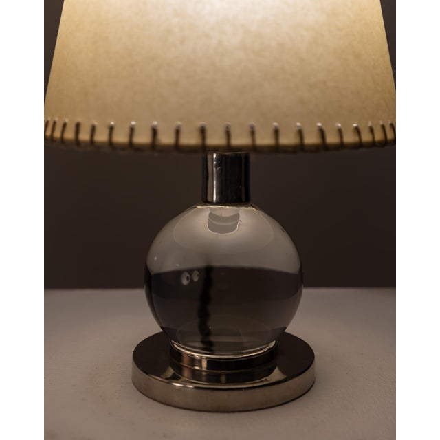 Baccarat Model 7706 Adjustable Table Lamp by Jacques Adnet for Baccarat, 1930s For Sale - Image 4 of 11