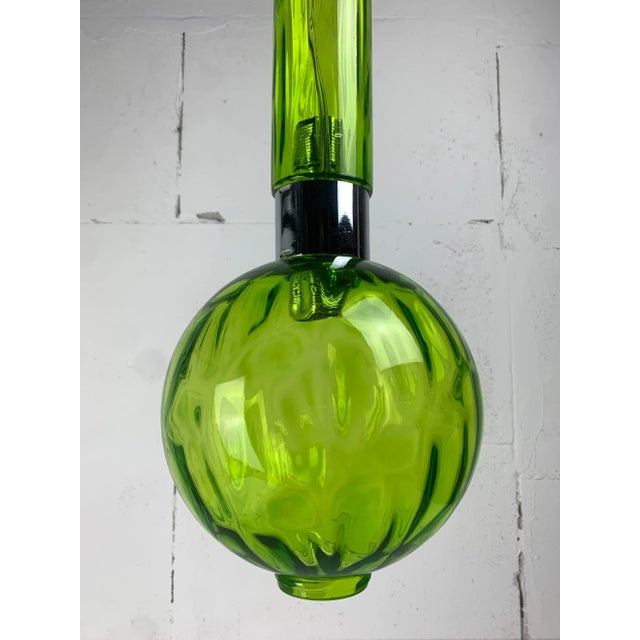 Staff Leuchten Large Mid-Century Green Glass Tube Pendant from Staff Leuchten, 1960s-1970s For Sale - Image 4 of 15