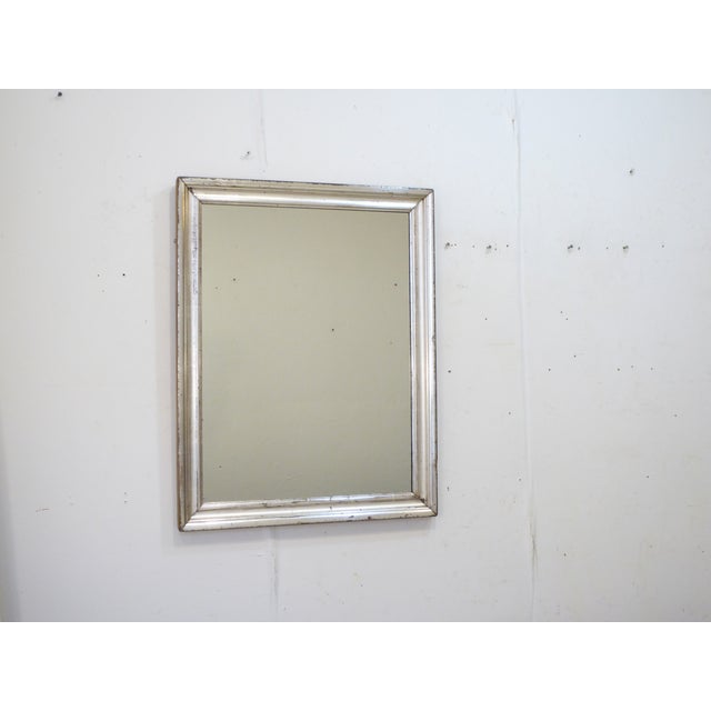 Antique Silverleafed Mirror For Sale - Image 4 of 6
