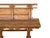 Sienna Vintage Rustic Raw Wood Long Sitting Bench With Back For Sale - Image 8 of 9
