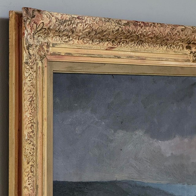 Antique Framed Oil Painting on Canvas of Ardennes Landscape by Rene Toussaint (1902-1971) For Sale - Image 14 of 16