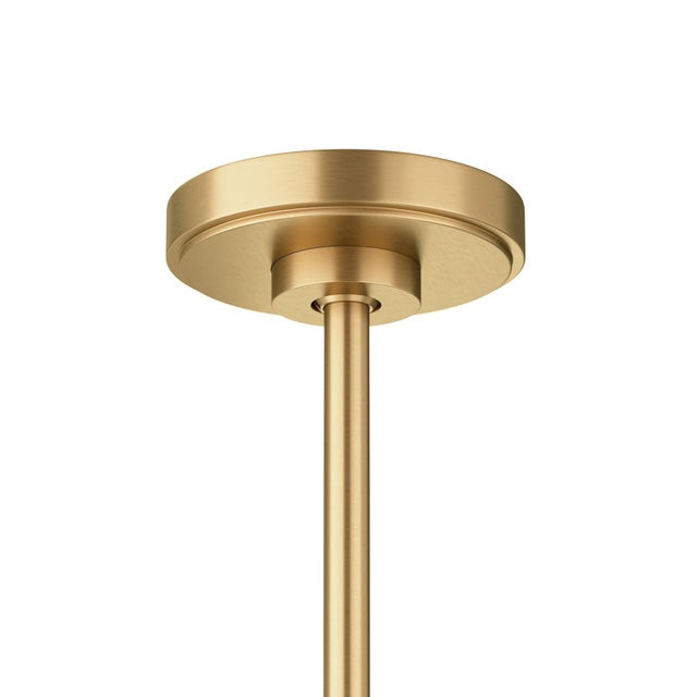 Brass Bond Pendant 3 Light For Sale - Image 8 of 9