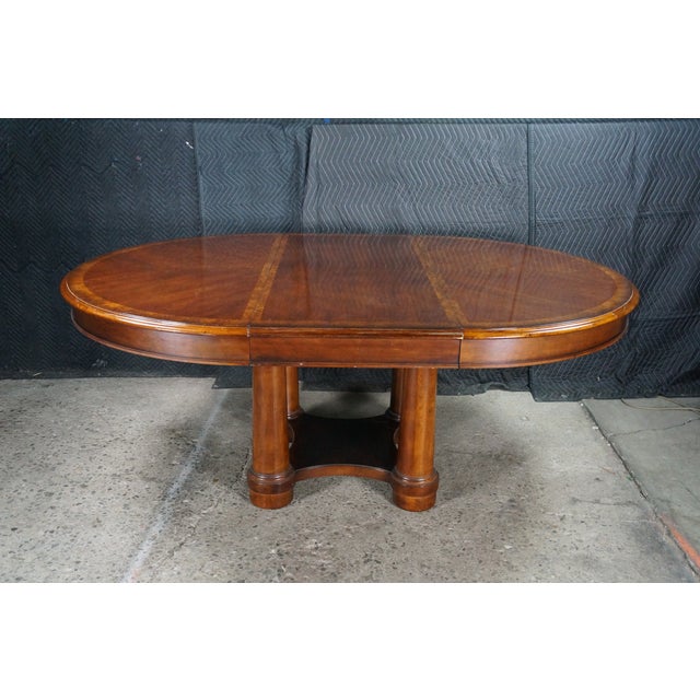 Ethan Allen American Empire Matchbook Cherry Extendable Neoclassic Dining Table For Sale - Image 18 of 18