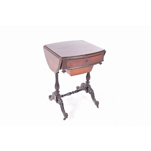 Antique English Sewing Table For Sale - Image 5 of 9