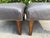 King Hickory Gray Leather Nailhead Ottomans, a Pair For Sale - Image 4 of 12