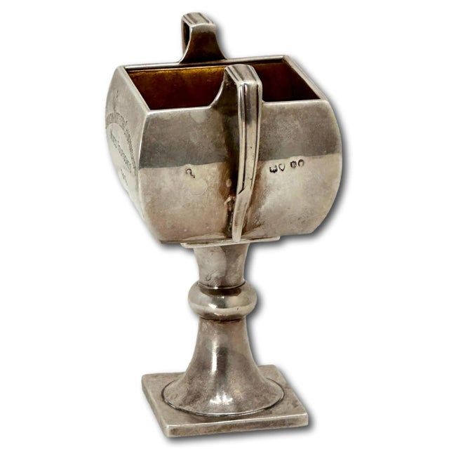 Late 19th Century Antique 1877 London England Sterling Silver Trophy Cup With 1949 Mixed Foursomes Tennis Championship Presentation Engraving For Sale - Image 5 of 12