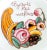 Fun, colorful promotional ashtray from the beloved Le Bon Marche retailer. The central image is of a cornucopia of fruits...