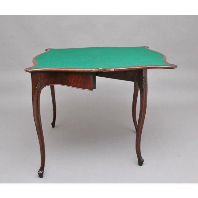 19th Century Mahogany Card Table For Sale - Image 4 of 11