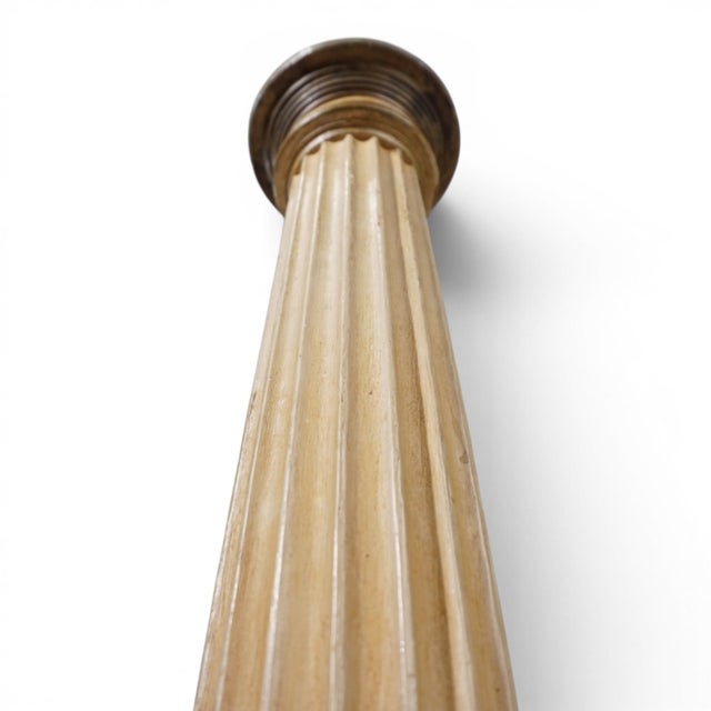 Antique Sculptural Church Candleholder in Wood, 1860 For Sale - Image 4 of 14