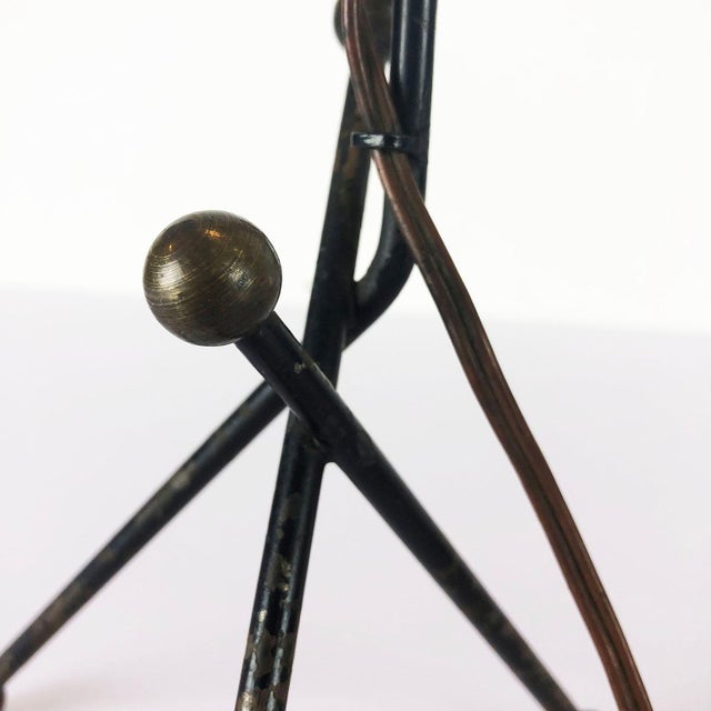 Small Iron and Brass Lamp Attributed to Arturo Pani For Sale - Image 9 of 14
