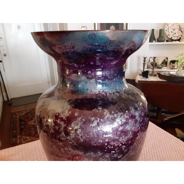 Mid-Century French Multicolored Glass Vase For Sale - Image 10 of 12