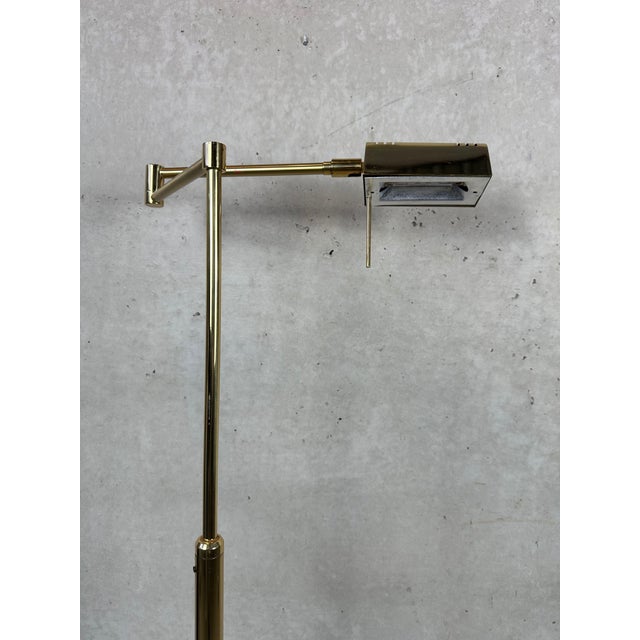 Gold Vintage Adjustable Reading Lamp from Deknudt, 1980s For Sale - Image 8 of 16