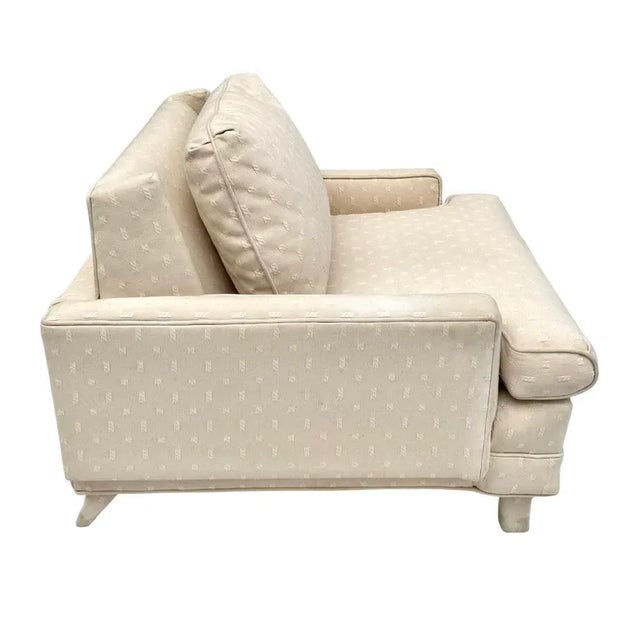 1950's Fully Upholstered Custom Club Lounge Chair For Sale - Image 4 of 13