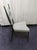 Mid-Century Modern Pair of Jonathan Adler Rondo Dining Chairs in Tussah Sky Fabric For Sale - Image 3 of 6