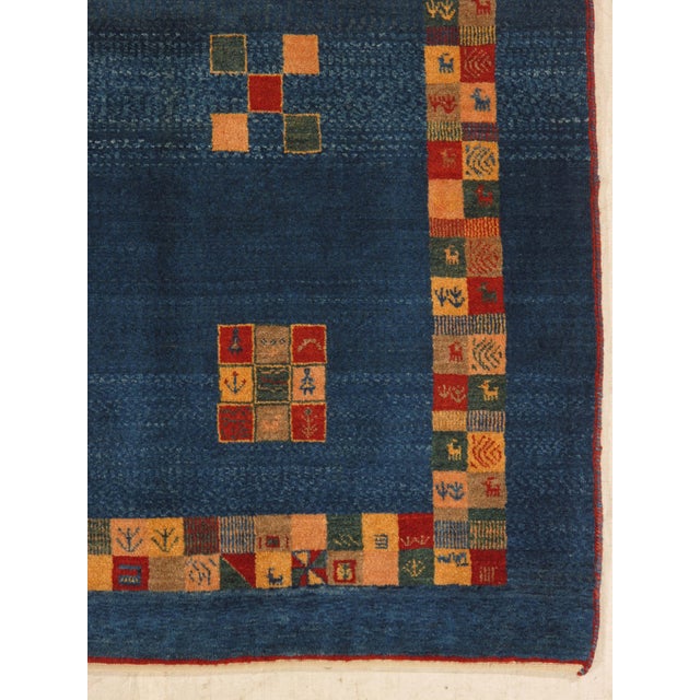 Vintage Hand-Knotted Persian Lori Gabbeh Rug 6'7" X 9'11" For Sale - Image 4 of 6