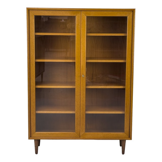 Vintage Teak Cabinet with Glass Doors from WK Möbel, 1970s For Sale