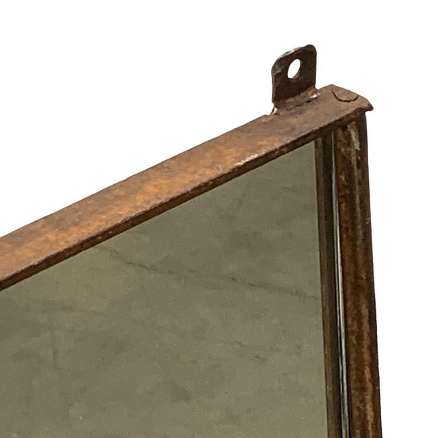 1960s Heavy Metal Frame Mirror For Sale - Image 4 of 4