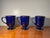 Vintage Blue Oriental Peacock & Crane Coffee Tea Mugs Set of 3 Japan Style For Sale - Image 4 of 15
