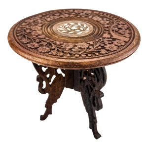 Hand-Carved Indian Sandalwood Display Table