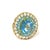 Blue Bochic "Flamenco" Vintage Blue Topaz & White Topaz Gem Ring 18K Gold & Silver For Sale - Image 8 of 18