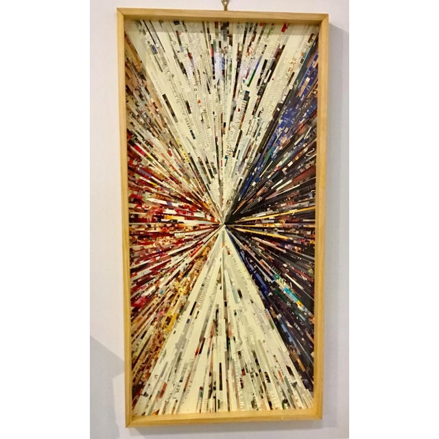 “Starburst” By: Noelle Dumas Framed Mixed Media on a Board For Sale In Atlanta - Image 6 of 6