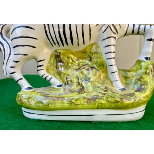 Ceramic Antique Staffordshire Zebras For Sale - Image 7 of 14