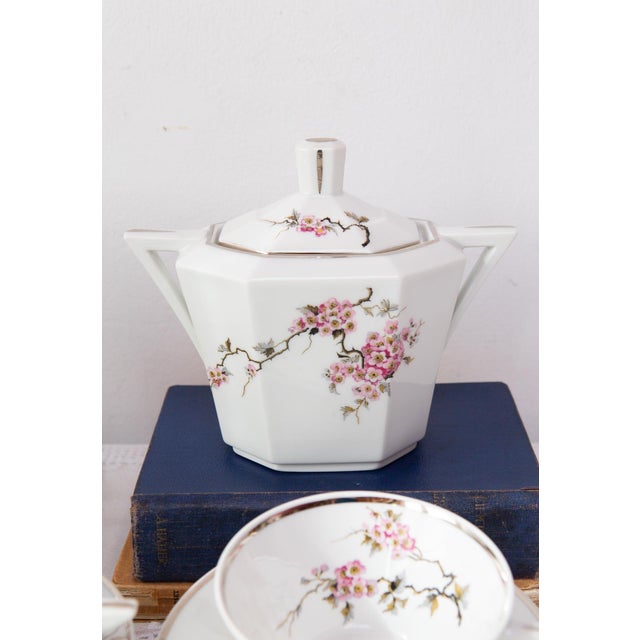 Art Deco Tea Service for 12 from Limoges Porcelain, 1920s-1930s, Set of 26 For Sale - Image 3 of 8