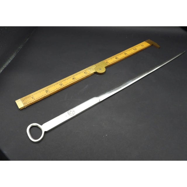 Art Deco Antique Alexander Clark London Pacific Mail Steamship Co Silverplate Meat Skewer Letter Opener 1912 For Sale - Image 3 of 5
