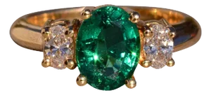 The 43rd Avenue: Tourmaline and Diamond Ring in Yellow Gold