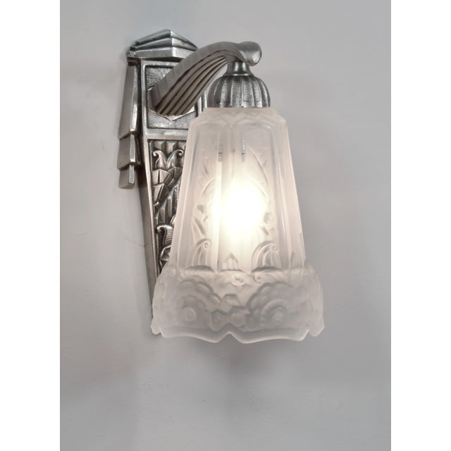 Art Deco A Pair of French Art Deco Wall Sconces by P. Maynadier 1930 France - 3 Pairs Available For Sale - Image 3 of 12