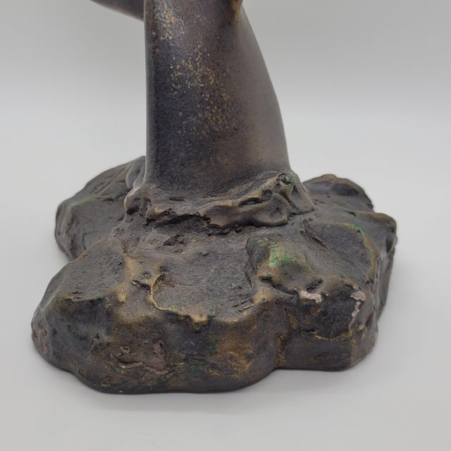 1990s Vintage 1999 Wyland Austin Sculptures Tranquility Whale Tail Bronze Figurine For Sale - Image 5 of 18