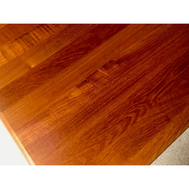 Brown Danish Square Solid Teak Side or Coffee Table, 1960s For Sale - Image 8 of 16