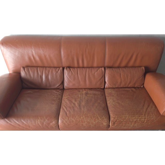 1990s Vintage Leather Sofa For Sale - Image 12 of 13